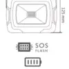 Reflector portabil 10W IP44 4000K 700lm functie S.O.S +USB cip SAMSUNG V-TAC - imagine 4