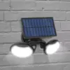 Reflector solar 8W 500lm IP65 cu senzor de miscare si cap rotativ 2 LED-uri COB - imagine 2