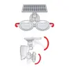 Reflector solar 8W 500lm IP65 cu senzor de miscare si cap rotativ 2 LED-uri COB - imagine 4