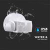 Senzor de miscare 180/360 grade 12m 1200W ALB V-TAC - imagine 3