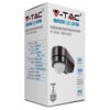 Senzor de miscare pe colt 240 grade 1200W 10m negru V-TAC - imagine 6