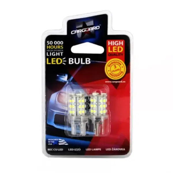 Set 2 becuri LED auto 12V 4W 255lm T20 pentru lumina de zi CLD021 - imagine 3