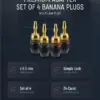 Set 4 mufe Banana 4mm Premium Clicktronic Conexiuni Audio de Inalta Calitate pentru cablu 6.0mm2 52546 - imagine 2