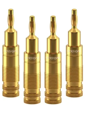 Set 4 mufe Banana 4mm Premium Clicktronic pentru cablu 6.0mm2 Conexiuni Audio de Inalta Calitate 53983