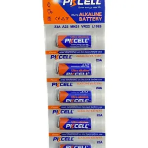 Set 5 baterii PKCELL 23A ultra alkaline 12V compatibil A23 /MN21 /VR22 /L1028 /V23 /LRV08 23A-5PC-PKCELL (615)