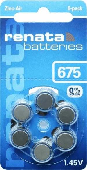 Set baterii auditive 675 ZA675 PR44 Renata 6buc/blister