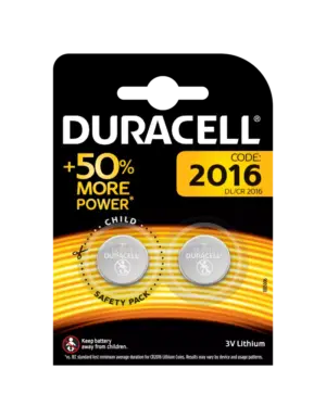 Set Baterii DURACELL CR2016 3V LITIU 20x1.6mm 2buc
