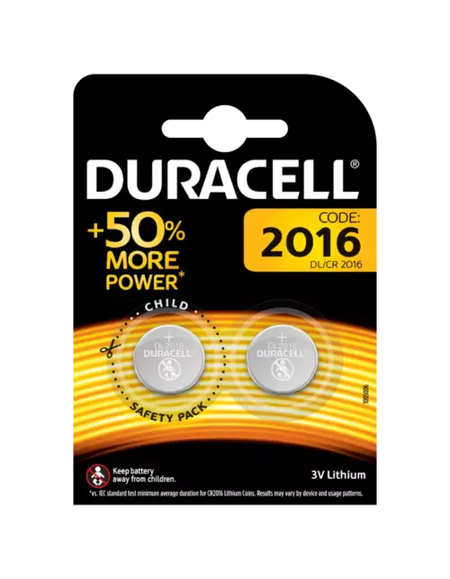 Set Baterii DURACELL CR2016 3V LITIU 20x1.6mm 2buc