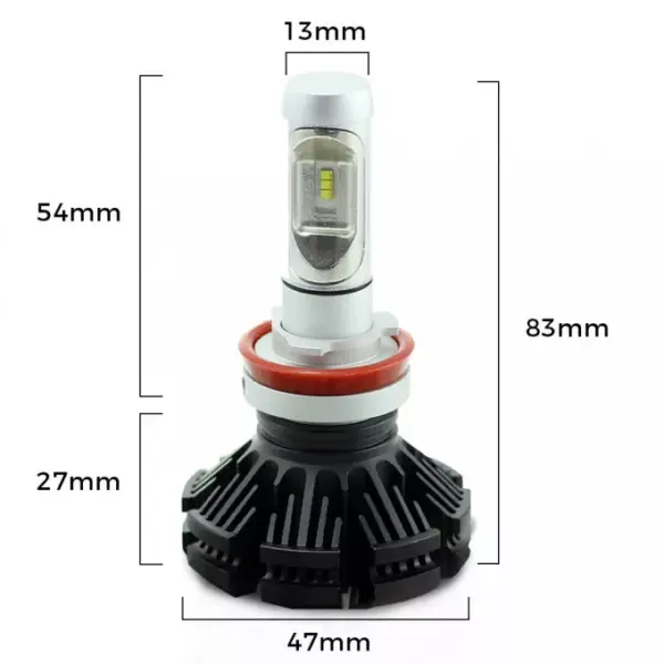 Set becuri LED H11 400lm 6000K 12-24V 2buc Carguard - imagine 3