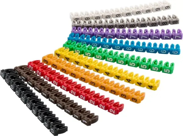 Set cleme de marcare a cablului Cifre 0-9 max. 2.5 mm 100buc Goobay - imagine 2
