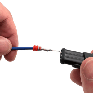Set conector cablu Superseal 1.5 tata mufa 2 pin 2 pini inclusi + 2 garnituri incluse IP67 TE Connectivity 282104-1-SET-M