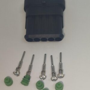 Set conector cablu Superseal 1.5 tata mufa 5 pin 5 pini inclusi + 5 garnituri incluse IP67 TE Connectivity 282107-1-SET-M