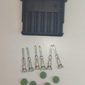 Set conector cablu Superseal 1.5 tata mufa 6 pin 6 pini inclusi + 6 garnituri incluse IP67 TE Connectivity 282108-1-SET-M