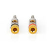 Set conectori banana tata 2buc PROFESIONAL aluminiu metal PROFIGOLD Nedis CATB26900GD - imagine 2
