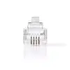 Set conectori RJ11 tata transparent 10buc NEDIS - imagine 2