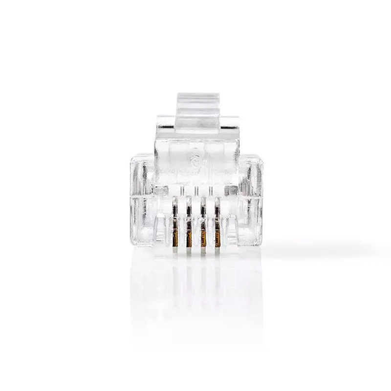 Set conectori RJ11 tata transparent 10buc NEDIS
