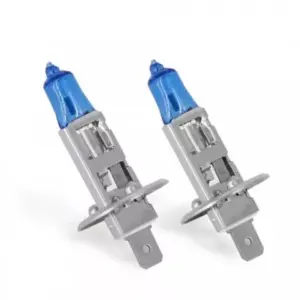 Set de 2 becuri Halogen H1 100W +130% intensitate Alb Xenon 12V Carguard