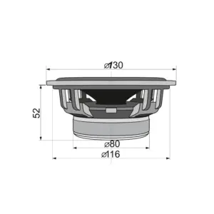 Set difuzor auto 2 cai 4 Ohmi 130mm 75W tweeter 30mm dome MYLAR 2buc SAL CX 504