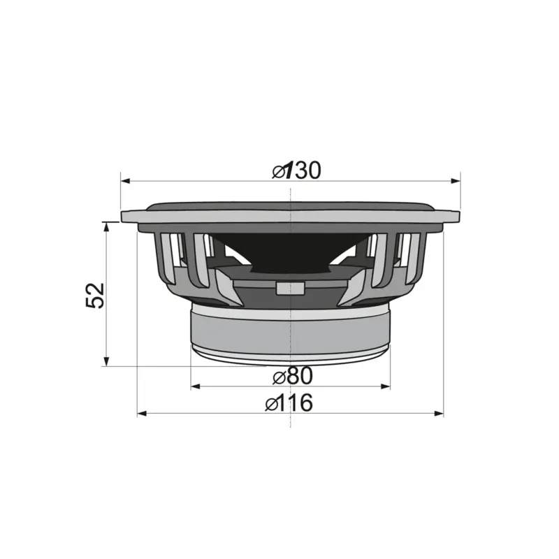 Set difuzor auto 2 cai 4 Ohmi 130mm 75W tweeter 30mm dome MYLAR 2buc SAL CX 504