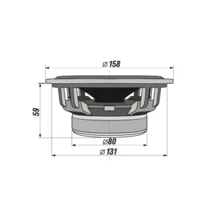 Set difuzor auto 2 cai 4 Ohmi 165mm 100W tweeter 35mm dome MYLAR 2buc SAL CX 604