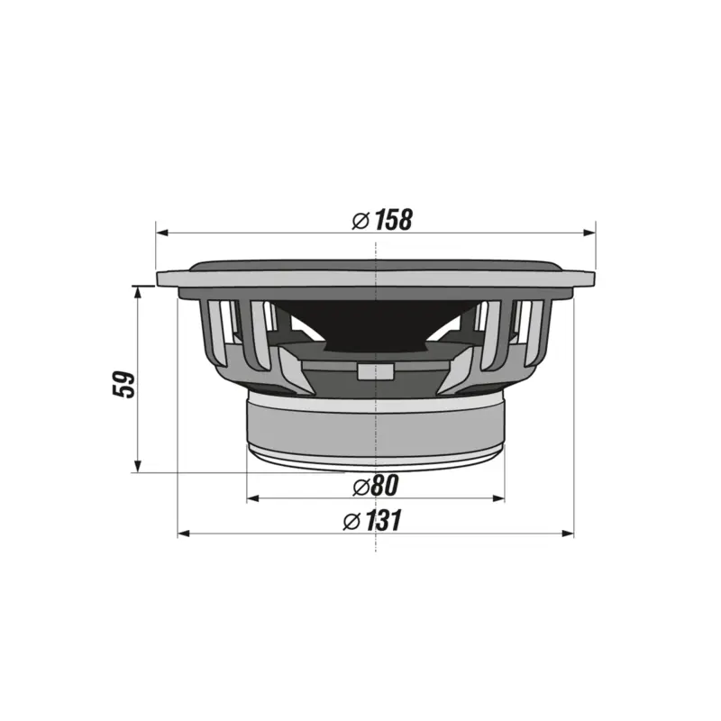 Set difuzor auto 2 cai 4 Ohmi 165mm 100W tweeter 35mm dome MYLAR 2buc SAL CX 604