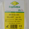 Set etichete 200x4.8mm coliere nylon 100buc SEL.2.223T SapiSelco Italy - imagine 3