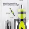 Set surubelnita cu clichet 12biti CrV 3x capete plane 4mm 5mm 6mm 4x Phillips PH0 PH1 PH2 PH3 3x Torx T15 T20 T25 2x hexagonale - imagine 4