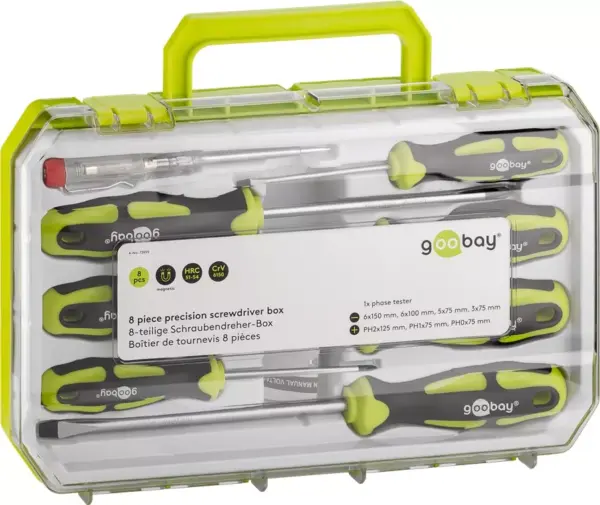 Set surubelnite Goobay 8 piese in carcasa plastic - imagine 3