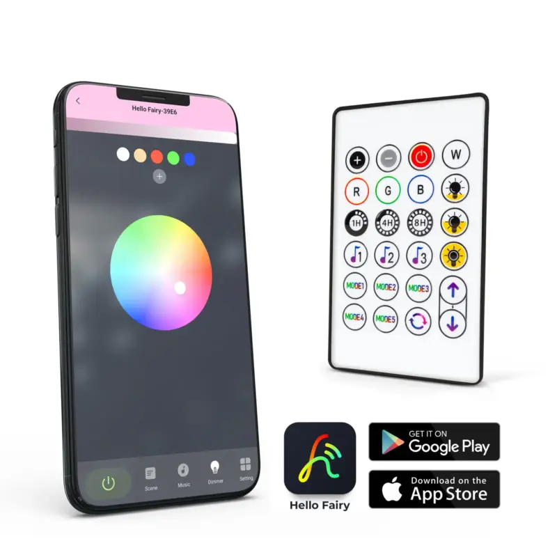 Sir 10m lumina inteligenta 100-240V 66 LED RGB Bluetooth/telecomanda 58386