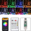 Sir de lumina inteligenta fulg de zapada USB - 20 LED micro RGBIC 16 milioane de culori 2m IP55 WI-FI bluetooth 5.0 - imagine 2