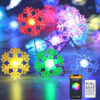 Sir de lumina inteligenta fulg de zapada USB - 20 LED micro RGBIC 16 milioane de culori 2m IP55 WI-FI bluetooth 5.0 - imagine 4