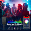 Sir de lumina inteligenta USB - 50 LED RGBIC 16 milioane de culori 5m IP65 Wi-Fi Bluetooth 5.0 - imagine 6