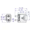 Soclu alimentare DC XT30 tata 2 pini pentru PCB THT 15A 500V AMASS XT30ULW-M - imagine 5