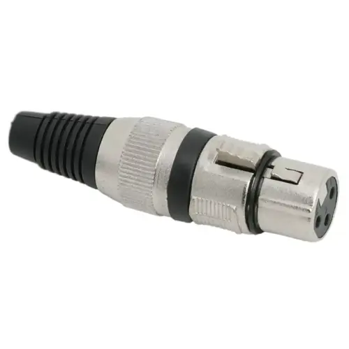 Soclu XLR 3 poli cu lipire cu fleaca de prindere protectie pentru cablu