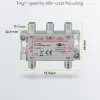 Spliter 4 cai semnal TV satelit 2500Mhz Goobay - imagine 2