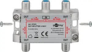 Spliter 4 cai semnal TV satelit 2500Mhz Goobay
