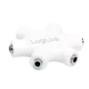 Splitter adaptor Jack 3.5 mm mama x6 stereo +cu cablu 0.2m alb LOGILINK CA1088