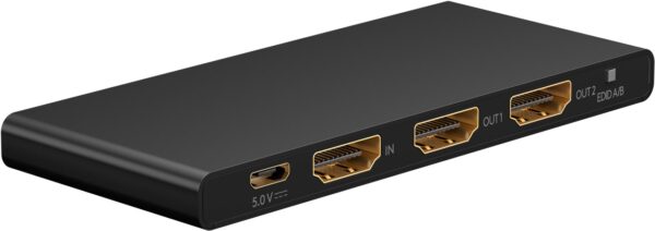 Splitter HDMI 4K 60Hz V2.0 1x HDM 1 la 2x HDMI activ Goobay 58481 - imagine 5