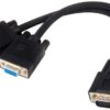 Splitter VGA 15 pini tata la 2x VGA mama 15 pini crem - imagine 2