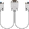 Splitter VGA 15 pini tata la 2x VGA mama 15 pini crem