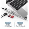 Stand laptop 9in1 si HUB USB type C docking station reglabil aluminiu Choetech HUB-M43-SL-V1 - imagine 2
