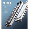 Stand laptop 9in1 si HUB USB type C docking station reglabil aluminiu Choetech HUB-M43-SL-V1 - imagine 4