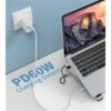 Stand laptop 9in1 si HUB USB type C docking station reglabil aluminiu Choetech HUB-M43-SL-V1 - imagine 7