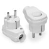 Stecher Shuko iesire laterala alb cu intrerupator WT-16U/LK/WE Plastrol - imagine 2