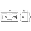 Suport 1x 1/2AA 1/2R6 cabluri 150mm COMF BH-1/2AA-2A - imagine 2