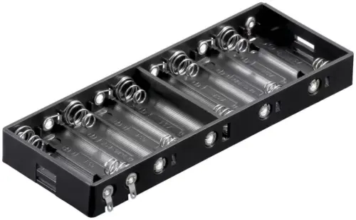 Suport baterie 10x AA R6 cu contacte pentru lipire Goobay