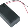 Suport baterie 1x 9V 6F22 6LR61 cu fire 150mm cu comutator neagra COMF SBH-9VAS - imagine 2