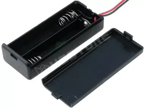 Suport baterii 2x AAA montare cu capac terminal cabluri 150mm KEYSTONE 2489