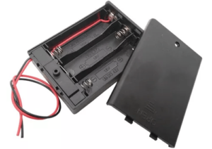 Suport baterii 3x AA cu capac si intrerupator si 2 fire BAT.H.AA-3 SWITCH