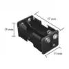 Suport baterii 4x AA cu mufa de conectare 9V - imagine 2